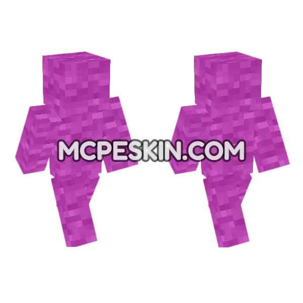 Magenta Wool Minecraft Bedrock skin, front and back