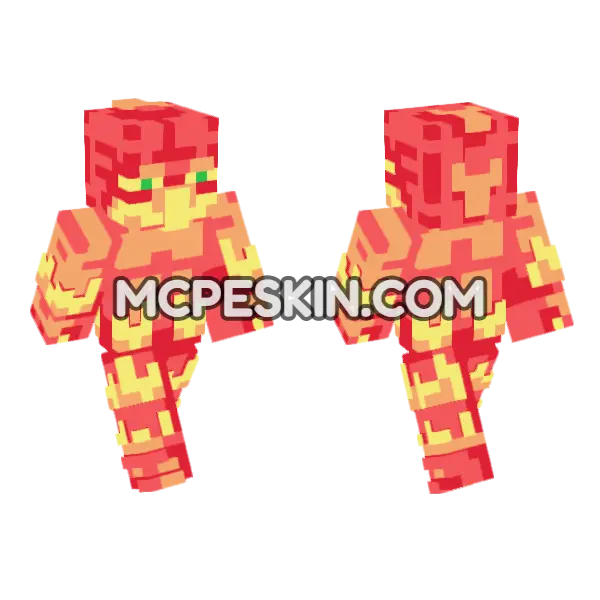 Magician S Red Minecraft Bedrock skin, front and back