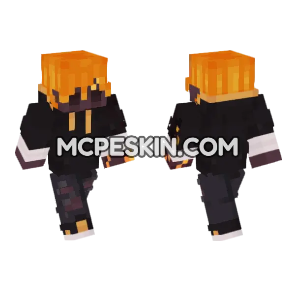 Magma Boi Minecraft Bedrock skin, front and back