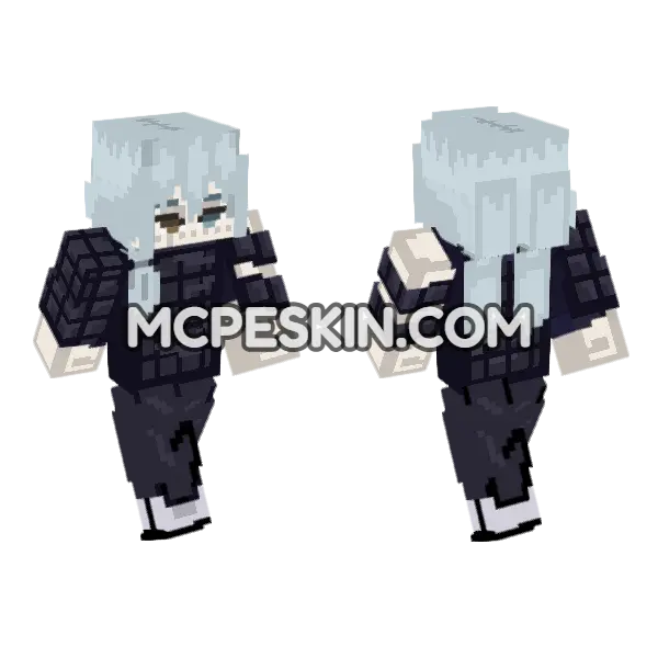 Mahito Shibuya Minecraft Skin Minecraft Bedrock skin, front and back