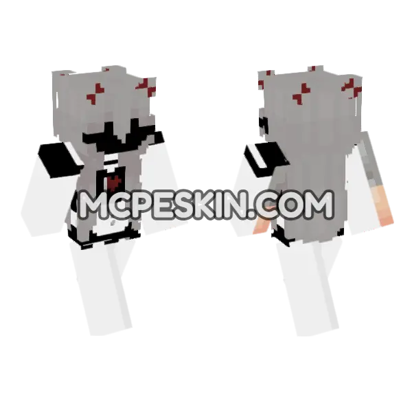 Maid Outfit Minecraft Bedrock skin, front and back