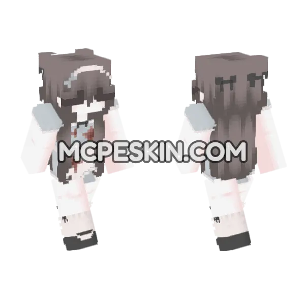 Maid Outfit Minecraft Bedrock skin, front and back