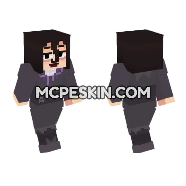 Maid Outfit Minecraft Bedrock skin, front and back