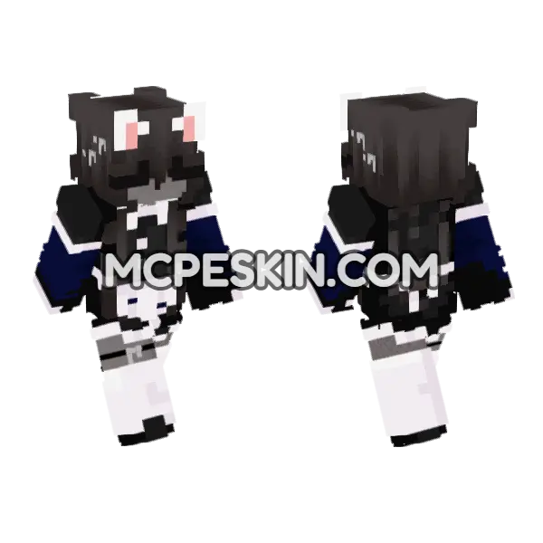 Maid Sxmi Minecraft Bedrock skin, front and back
