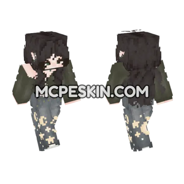 Main Mini Me Minecraft Bedrock skin, front and back