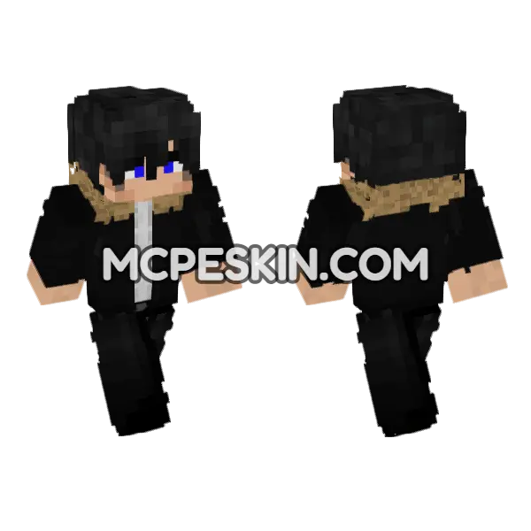 Man In Jacket 7019048 Minecraft Bedrock skin, front and back
