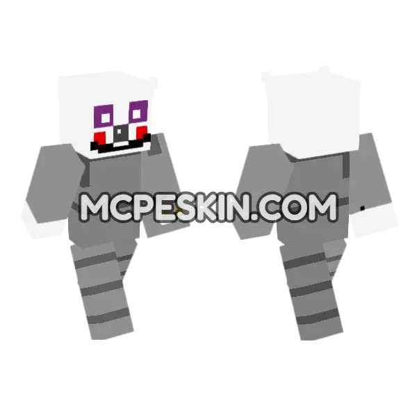 Mangle Quest Minigame Minecraft Bedrock skin, front and back