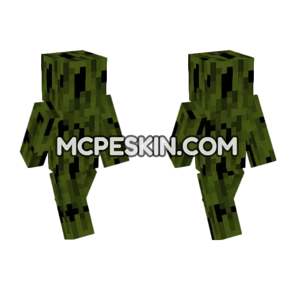 Mangrove Leaves Outfit Minecraft Bedrock skin, front and back