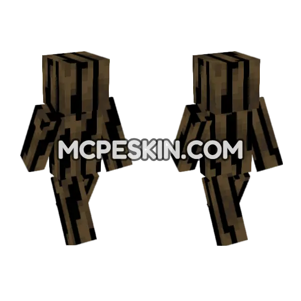 Mangrove Roots Outfit Minecraft Bedrock skin, front and back