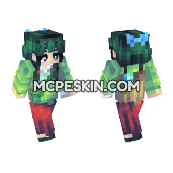 Maomao Minecraft Bedrock skin, front and back