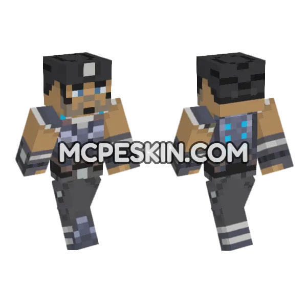 Marcus Fenix Minecraft Bedrock skin, front and back