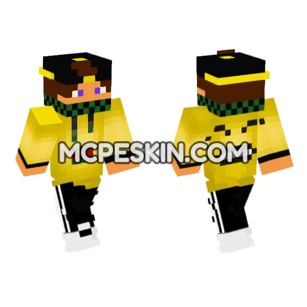 Marcy The King Minecraft Bedrock skin, front and back