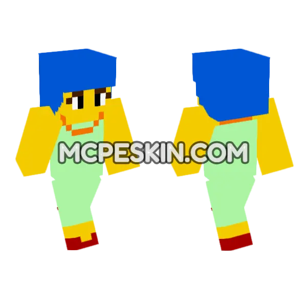 Marge Minecraft Bedrock skin, front and back
