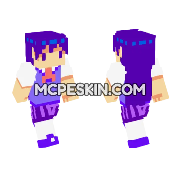Mari Minecraft Bedrock skin, front and back
