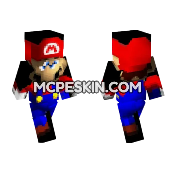 Mario Skin Minecraft Bedrock skin, front and back