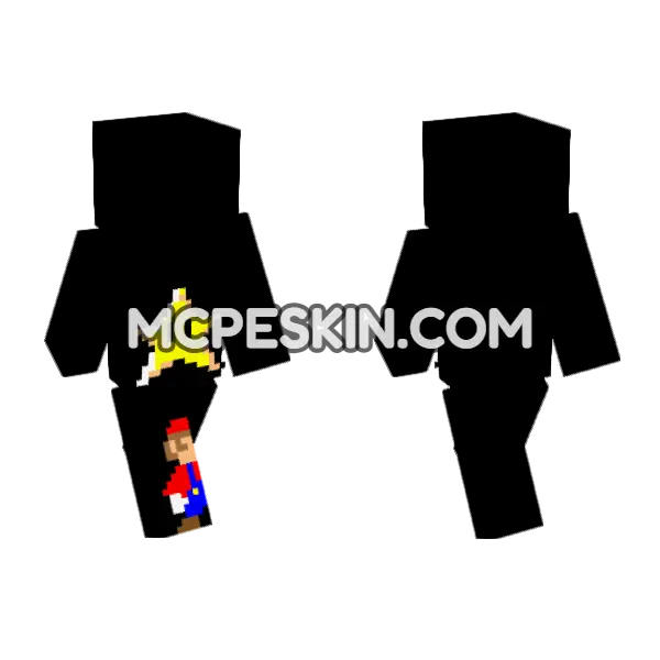 Mario Star Skin Minecraft Bedrock skin, front and back