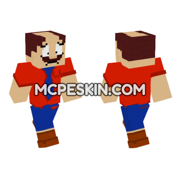 Marvin SML Jeffy Minecraft Bedrock skin, front and back
