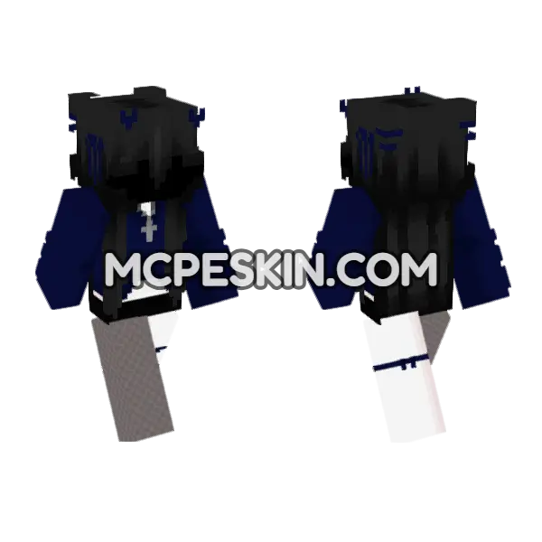 Matching Bluey Is Here Minecraft Bedrock skin, front and back