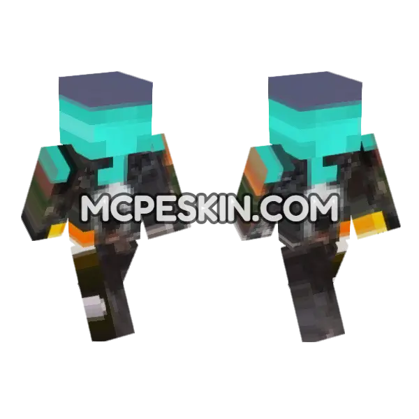 Me Going Mining Minecraft Bedrock skin, front and back
