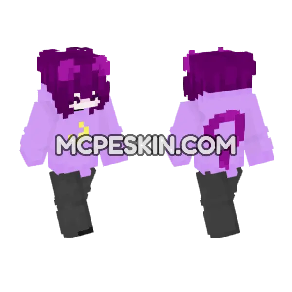 Me Irl X My Persona Minecraft Bedrock skin, front and back