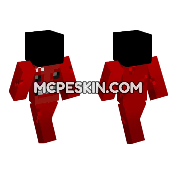 Meat Boy Minecraft Bedrock skin, front and back