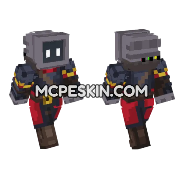 Medieval Drip Minecraft Bedrock skin, front and back