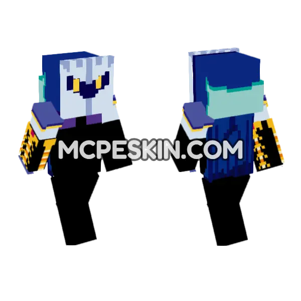 Meta Knight Skin Minecraft Bedrock skin, front and back