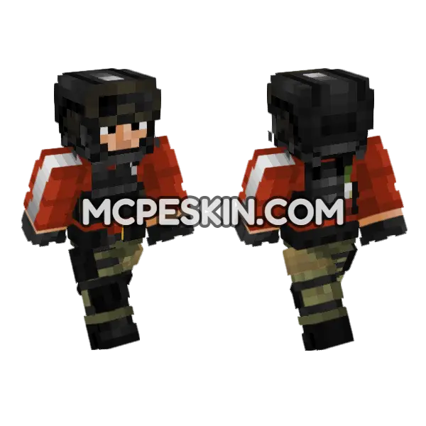 Mexican Army Soldier V4 Minecraft Bedrock skin, front and back