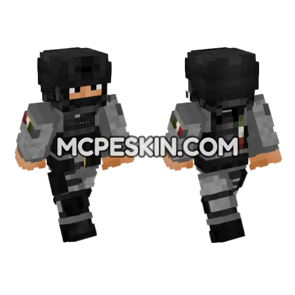 Mexican National Guard Soldier Minecraft Bedrock skin, front and back