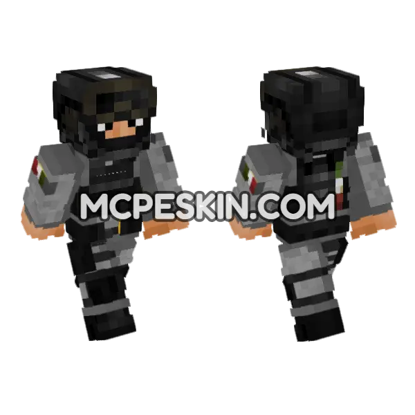 Mexican National Guard Soldier Minecraft Bedrock skin, front and back