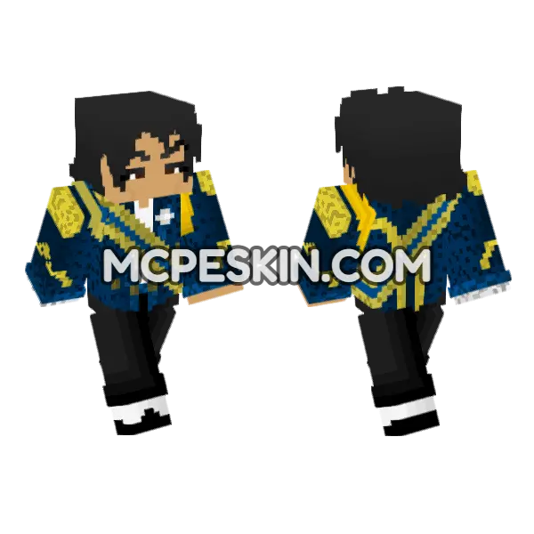 Michael Jackson In His Prime Minecraft Bedrock skin, front and back