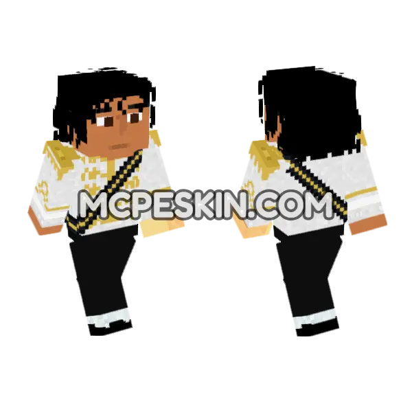 Michael Jackson Thriller Outfit Minecraft Bedrock skin, front and back