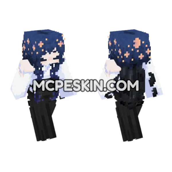 Midnight Faye Minecraft Bedrock skin, front and back