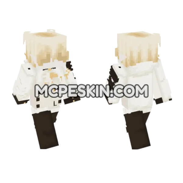 Mikaela Seraph Of The End Minecraft Bedrock skin, front and back