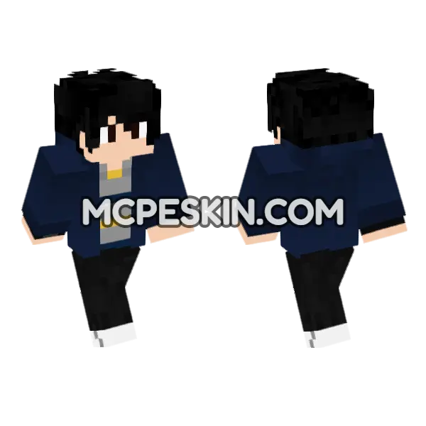 Mike Season 1 Minecraft Bedrock skin, front and back