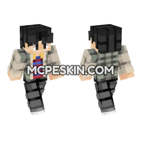 Mike Season 5 Minecraft Bedrock skin, front and back