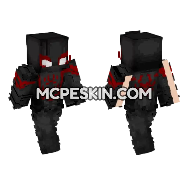 Miles Morales 4836083 Minecraft Bedrock skin, front and back