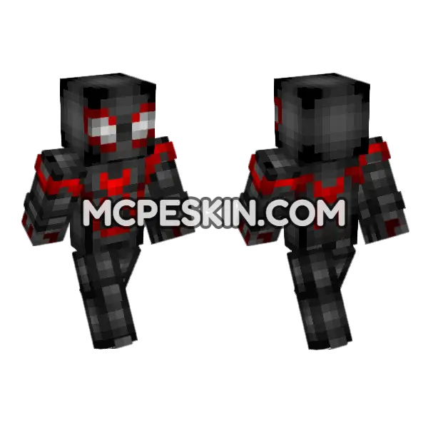 Miles Morales Skin Minecraft Bedrock skin, front and back