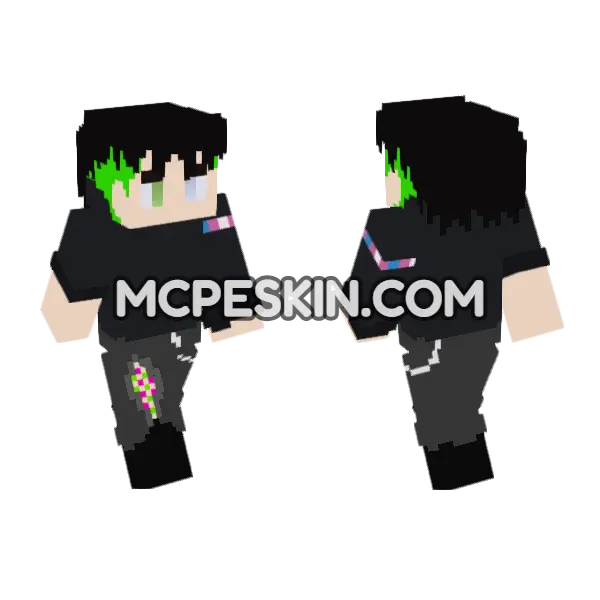 Millo Unshaded Minecraft Bedrock skin, front and back