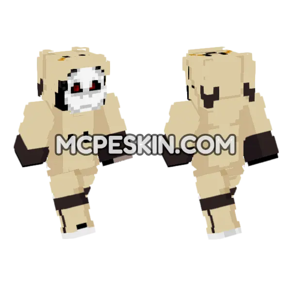 Mimikyu Mascarado Minecraft Bedrock skin, front and back