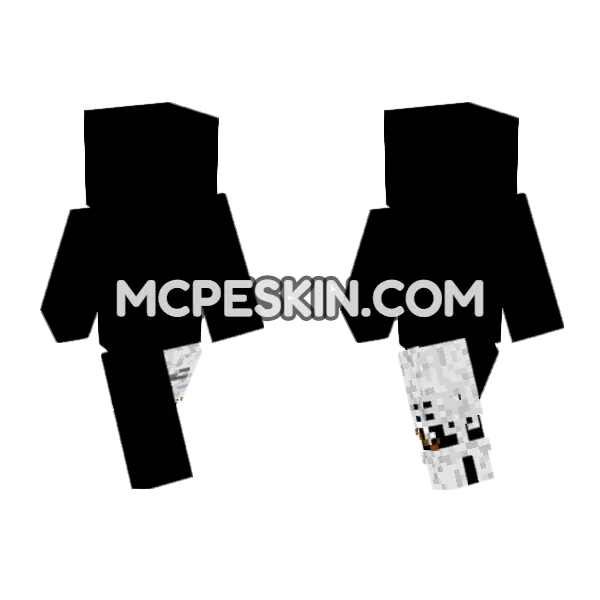 Mini Esqueleto Minecraft Bedrock skin, front and back