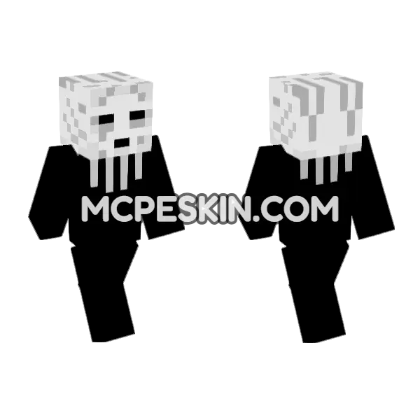 Mini Ghast Minecraft Bedrock skin, front and back