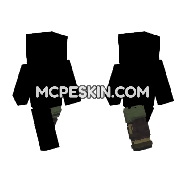 Mini Russian Spetsnaz GRU Minecraft Bedrock skin, front and back