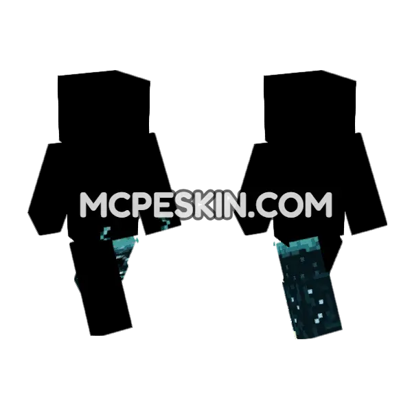 Mini Warden Skin Minecraft Bedrock skin, front and back