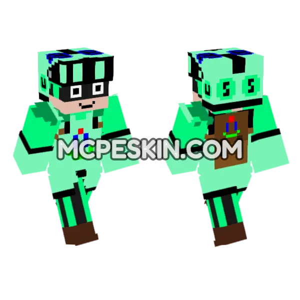 Mint Green Knight, front and back