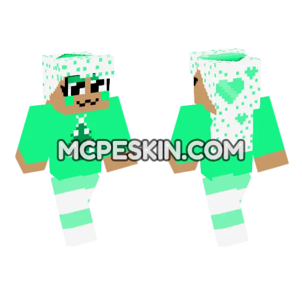 Minty Pine Outfit, front and back