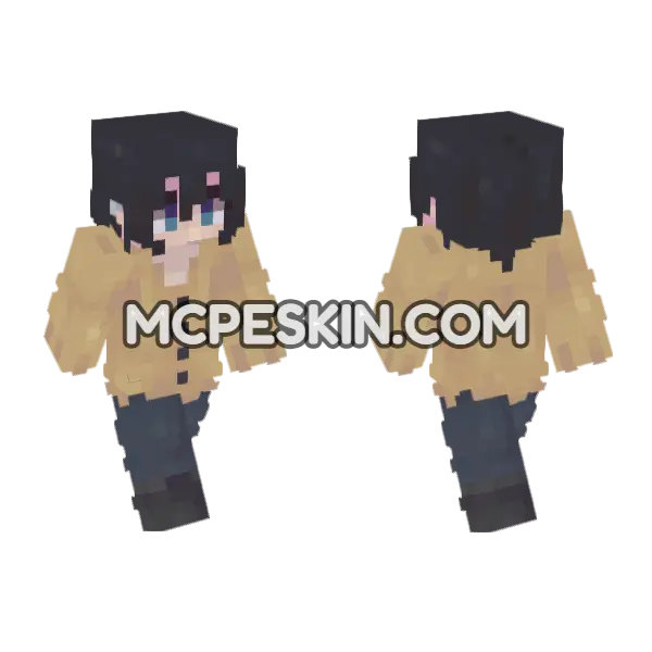 Miyamura Minecraft Bedrock skin, front and back