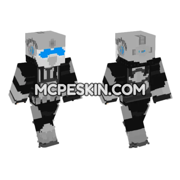 Mobile Task Force Tau 5 Minecraft Bedrock skin, front and back