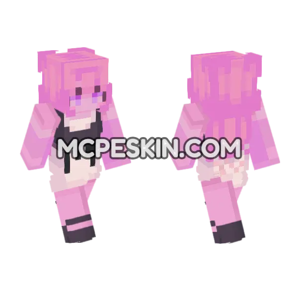 Mochi Girl Minecraft Bedrock skin, front and back