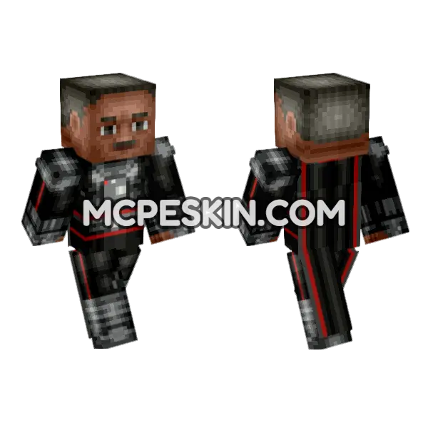 Moff Gideon Mandalorian Minecraft Bedrock skin, front and back